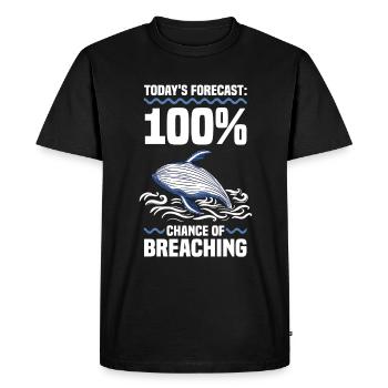 Observation des baleines Mammifères marins du rorqual bleu - T-shirt Premium bio Homme - noir - Devant - Nico (187cm)