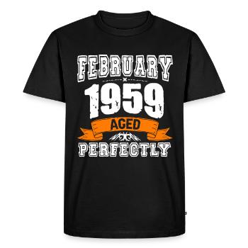 Cadeau d'anniversaire vintage de janvier 1959 - T-shirt Premium bio Homme - noir - Devant - Nico (187cm)