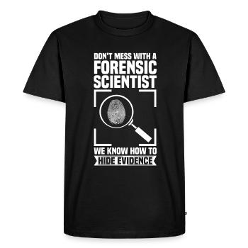 Crime Scene Evidence Forensic Scientist Forensic Science - Men's Premium Organic T-Shirt - black - Front - Nico (187cm)