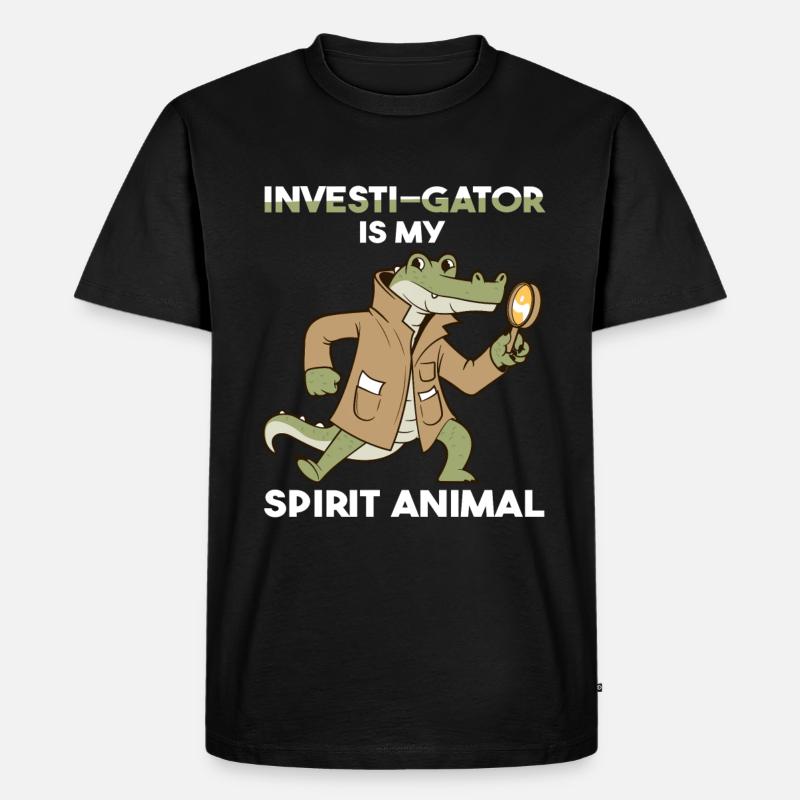 Forensiker Kriminaltechnik Ermittler - Männer Premium Bio T-Shirt - Schwarz