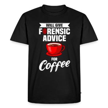 Forensic Criminology Coffee - Men's Premium Organic T-Shirt - black - Front - Nico (187cm)