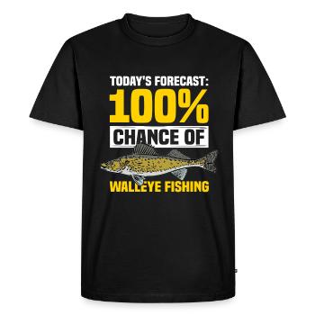 Zander pêche pêche pêche doré jaune - T-shirt Premium bio Homme - noir - Devant - Nico (187cm)