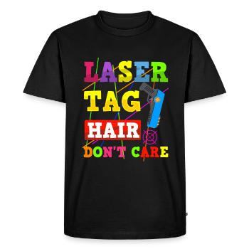 Laser Tag Laser Gun Laser Tag Drôle - T-shirt Premium bio Homme - noir - Devant - Nico (187cm)