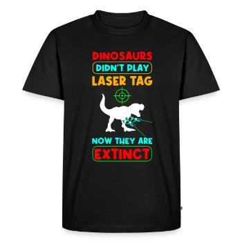 Laser Tag Dinosaur Laser Gun Laser Tag - T-shirt Premium bio Homme - noir - Devant - Nico (187cm)