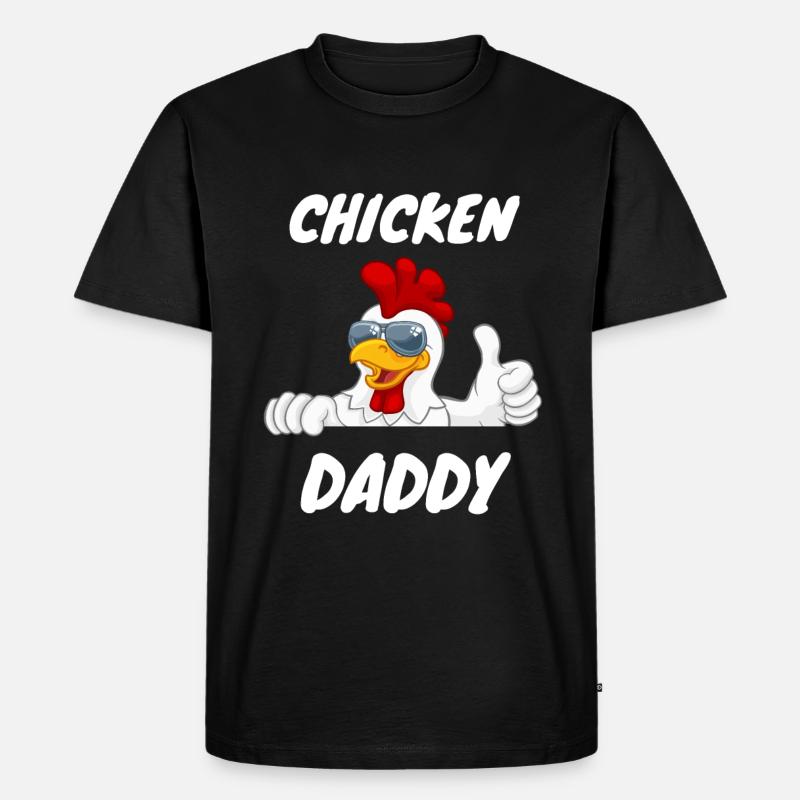 Chicken Daddy - Männer Premium Bio T-Shirt - Schwarz