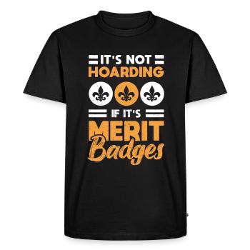 Scoutisme de l’insigne scout - T-shirt Premium bio Homme - noir - Devant - Nico (187cm)