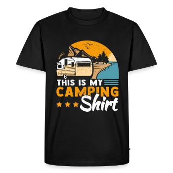 Camping Caravan Camper Motorhome - Men's Premium Organic T-Shirt - black - Front - Nico (187cm)