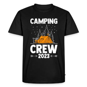 Camping Camping Camper Camping Camping Campfire - T-shirt Premium bio Homme - noir - Devant - Nico (187cm)