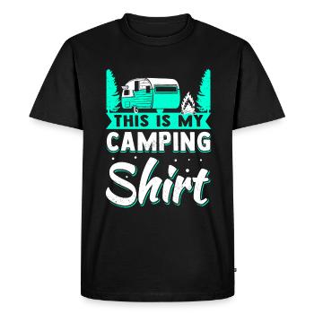 Camping Camping Caravan Camper - Men's Premium Organic T-Shirt - black - Front - Nico (187cm)