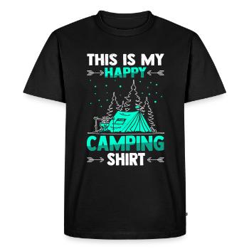 Camping Camper Camping Tents - Men's Premium Organic T-Shirt - black - Front - Nico (187cm)