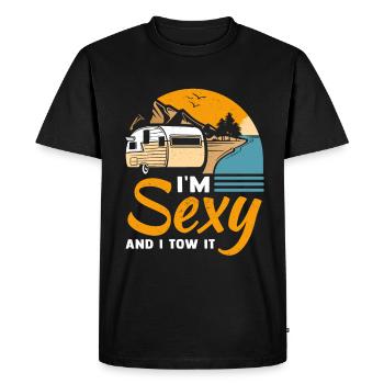 Camping Camper Motorhome Fun camping - Men's Premium Organic T-Shirt - black - Front - Nico (187cm)