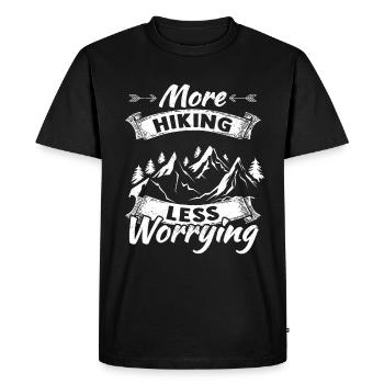 Hiking Hiking Hiking Mountaineering Mountaineers - Men's Premium Organic T-Shirt - black - Front - Nico (187cm)