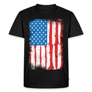 Clarinettiste patriotique des États-Unis - T-shirt Premium bio Homme - noir - Devant - Nico (187cm)