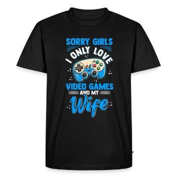 Jeux vidéo amusants Jeux vidéo Gamer - T-shirt Premium bio Homme - noir - Devant - Nico (187cm)