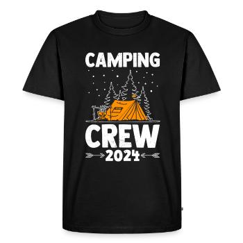 Camping Camping Camper Camping Camping Campfire - Men's Premium Organic T-Shirt - black - Front - Nico (187cm)