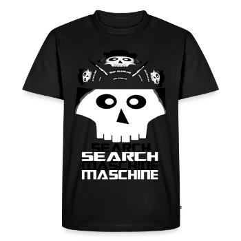Skull Search Engine Logo Shirt Computer Science Design - Men's Premium Organic T-Shirt - black - Front - Nico (187cm)