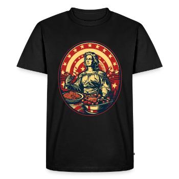 Patriotique Thanksgiving Patriotisme USA - T-shirt Premium bio Homme - noir - Devant - Nico (187cm)