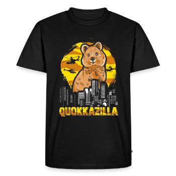 Quokka marsupial Quokkazilla - T-shirt Premium bio Homme - noir - Devant - Nico (187cm)