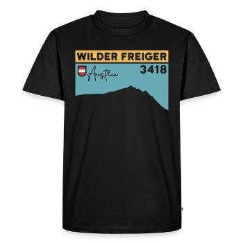 Wild Freiger Mountain Tour Red Ridge Summit Altitude - Men's Premium Organic T-Shirt - black - Front - Nico (187cm)