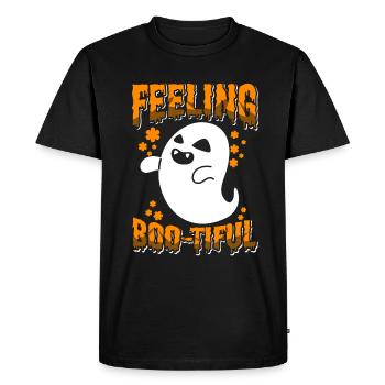 Halloween Funny Ghost Ghoul Spooky Ghost - Men's Premium Organic T-Shirt - black - Front - Nico (187cm)