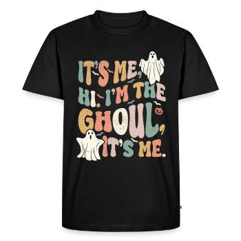 Halloween Ghost Ghost Funny Ghoul Vintage - Men's Premium Organic T-Shirt - black - Front - Nico (187cm)