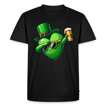 Boisson à la bière du pub irlandais de la Saint-Patrick - T-shirt Premium bio Homme - noir - Devant - Nico (187cm)