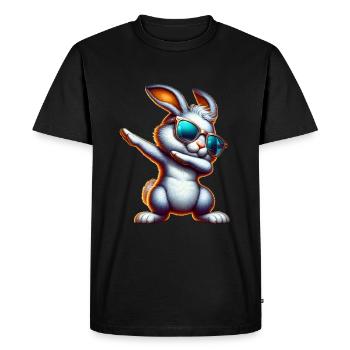 Easter Bunny Dabbing Easter Bunny - Men's Premium Organic T-Shirt - black - Front - Nico (187cm)