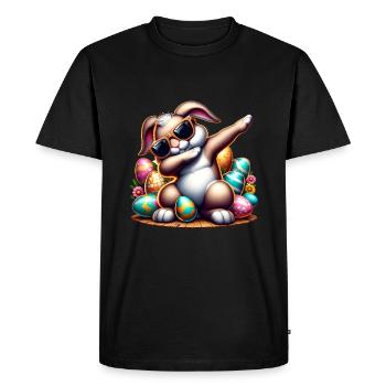 Easter Bunny Dabbing Easter Eggs Easter Bunny - Men's Premium Organic T-Shirt - black - Front - Nico (187cm)