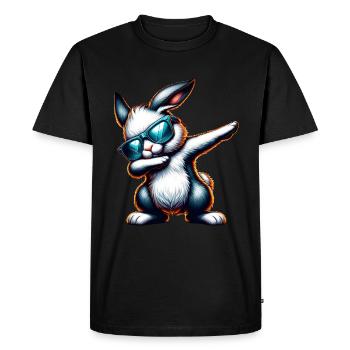 Easter Bunny Dabbing Easter Bunny Dab Dancing - Men's Premium Organic T-Shirt - black - Front - Nico (187cm)
