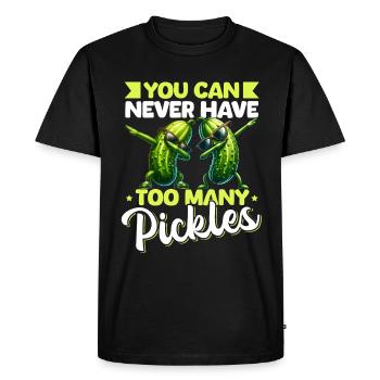 Concombre aigre Concombre drôle Concombre - T-shirt Premium bio Homme - noir - Devant - Nico (187cm)