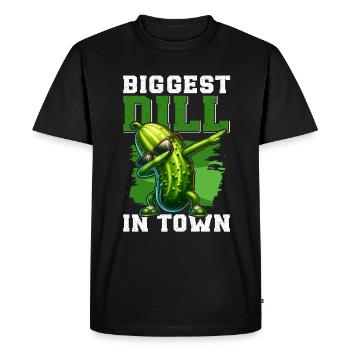 Aneth Concombre Drôle Végétarien - T-shirt Premium bio Homme - noir - Devant - Nico (187cm)
