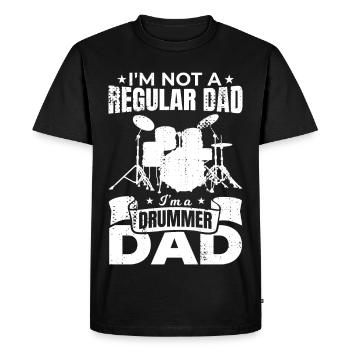 Je suis un père batteur - T-shirt Premium bio Homme - noir - Devant - Nico (187cm)