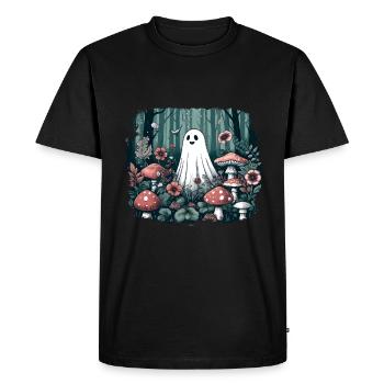 Ghost Cottagecore Champignons Esthétiques Goblincore - T-shirt Premium bio Homme - noir - Devant - Nico (187cm)