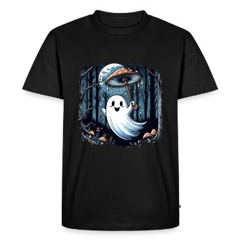 Cottagecore Goblincore Ghost Mushroom Aesthetic - Men's Premium Organic T-Shirt - black - Front - Nico (187cm)