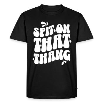 Cracher sur ce mème viral Thang - T-shirt Premium bio Homme - noir - Devant - Nico (187cm)