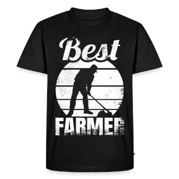 Meilleur agriculteur - T-shirt Premium bio Homme - noir - Devant - Nico (187cm)