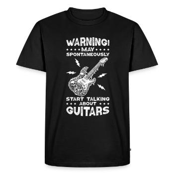 Guitar Guitarist Funny Guitar Player - Men's Premium Organic T-Shirt - black - Front - Nico (187cm)