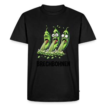 Haricots verts jardinier drôle de haricots de jardin - T-shirt Premium bio Homme - noir - Devant - Nico (187cm)