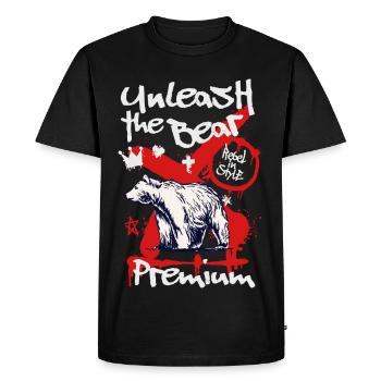 Graffiti Bär Chemise Urban Streetwear Bear - T-shirt Premium bio Homme - noir - Devant - Nico (187cm)