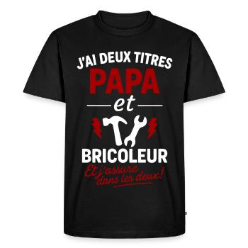Dad and Handyman Christmas Father's Day Gift Idea - Men's Premium Organic T-Shirt - black - Front - Nico (187cm)
