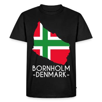 Bornholm, Danemark - T-shirt Premium bio Homme - noir - Devant - Nico (187cm)