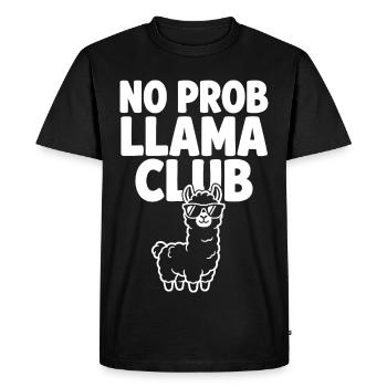 No Prob Llama Club avec des lunettes de soleil cool - T-shirt Premium bio Homme - noir - Devant - Nico (187cm)