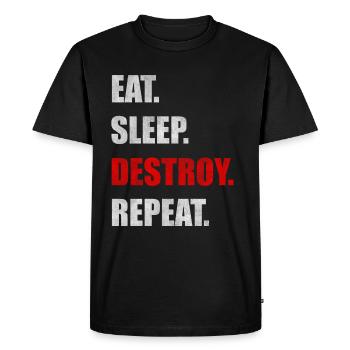 Destroy destruction destroyer saying gift - Men's Premium Organic T-Shirt - black - Front - Nico (187cm)