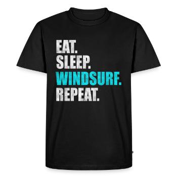 Windsurffer Windsurffer Windsurfing cadeau - T-shirt Premium bio Homme - noir - Devant - Nico (187cm)