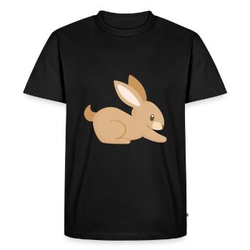 lièvre - T-shirt Premium bio Homme - noir - Devant - Nico (187cm)