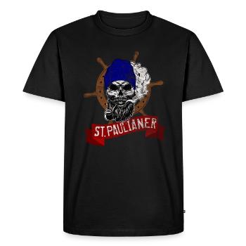 st paulianer st pauli design - T-shirt Premium bio Homme - noir - Devant - Nico (187cm)