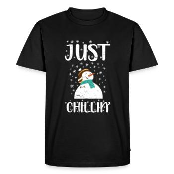 Santa Claus Snowman Holidays - Men's Premium Organic T-Shirt - black - Front - Nico (187cm)