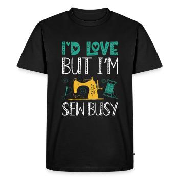 Quilt Fabric Needle Seamstress - Men's Premium Organic T-Shirt - black - Front - Nico (187cm)