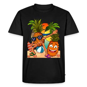 Ananas - T-shirt Premium bio Homme - noir - Devant - Nico (187cm)