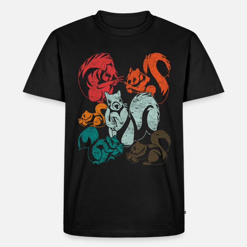 Eichhörnchen - Männer Premium Bio T-Shirt - Schwarz